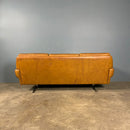 SOLD Mid Century Danish Svend Skipper Three Seater Sofa Cognac Leather Vintage Retro MCM