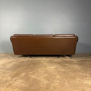Matador Brown Leather Three Seater Sofa By Aage Christiansen For Erhardsen & Andersen & Eran Mobler Mid Century Vintage Retro MCM