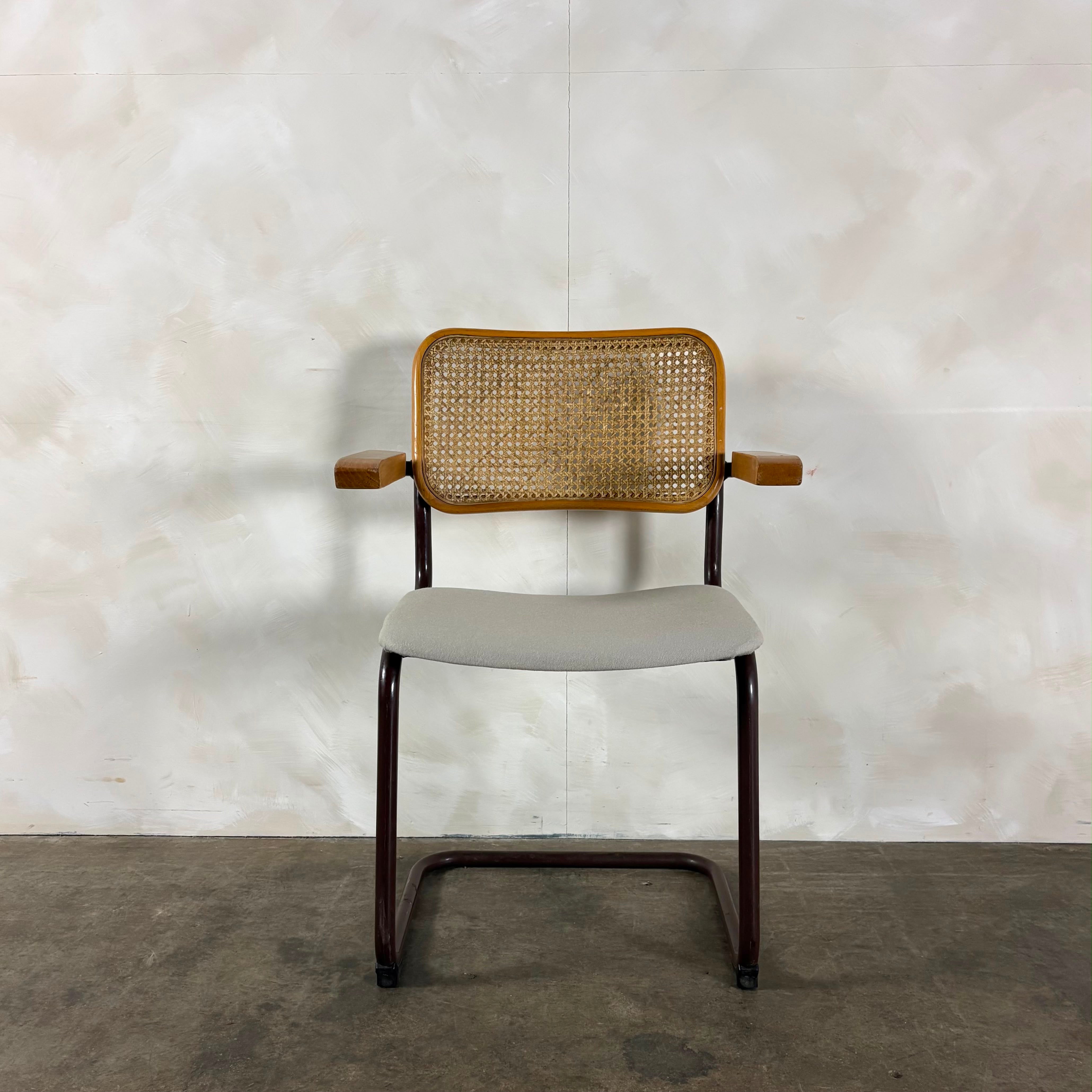 Four Brown Cesca Cane Rattan Marcel Breuer Dining Chairs Mid Century Vintage Retro MCM