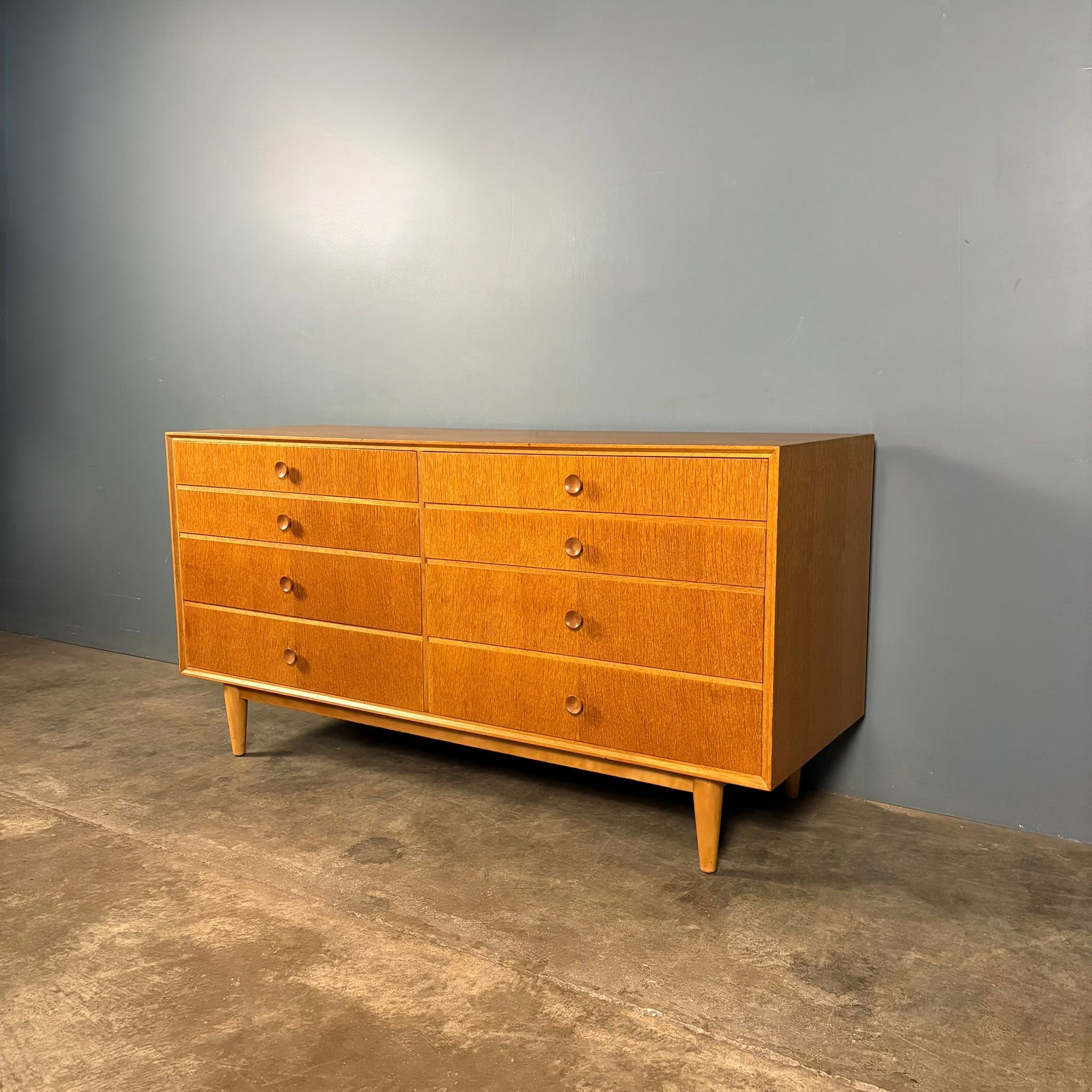 SOLD Meredew Chest Of Drawers Oak Mid Century Vintage Retro MCM