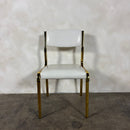 SOLD Brass & Glass Dining Table With Four Matching Brass Dining Chairs Mid Century Vintage Retro MCM