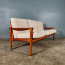 Mid Century Danish Teak Three Seater Sofa By Illum Wikkelsø For Glostrup Møbelfabrik Vintage Retro MCM