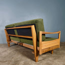 SOLD Mid Century Green Sofa Bed By Willhelm Knoll & Walter Knoll For Knoll International Vintage Retro MCM