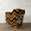 SOLD Milo Baughman Style Lounge Chair Jack Lenor Larsen Style Fabric Mid Century Vintage Retro MCM