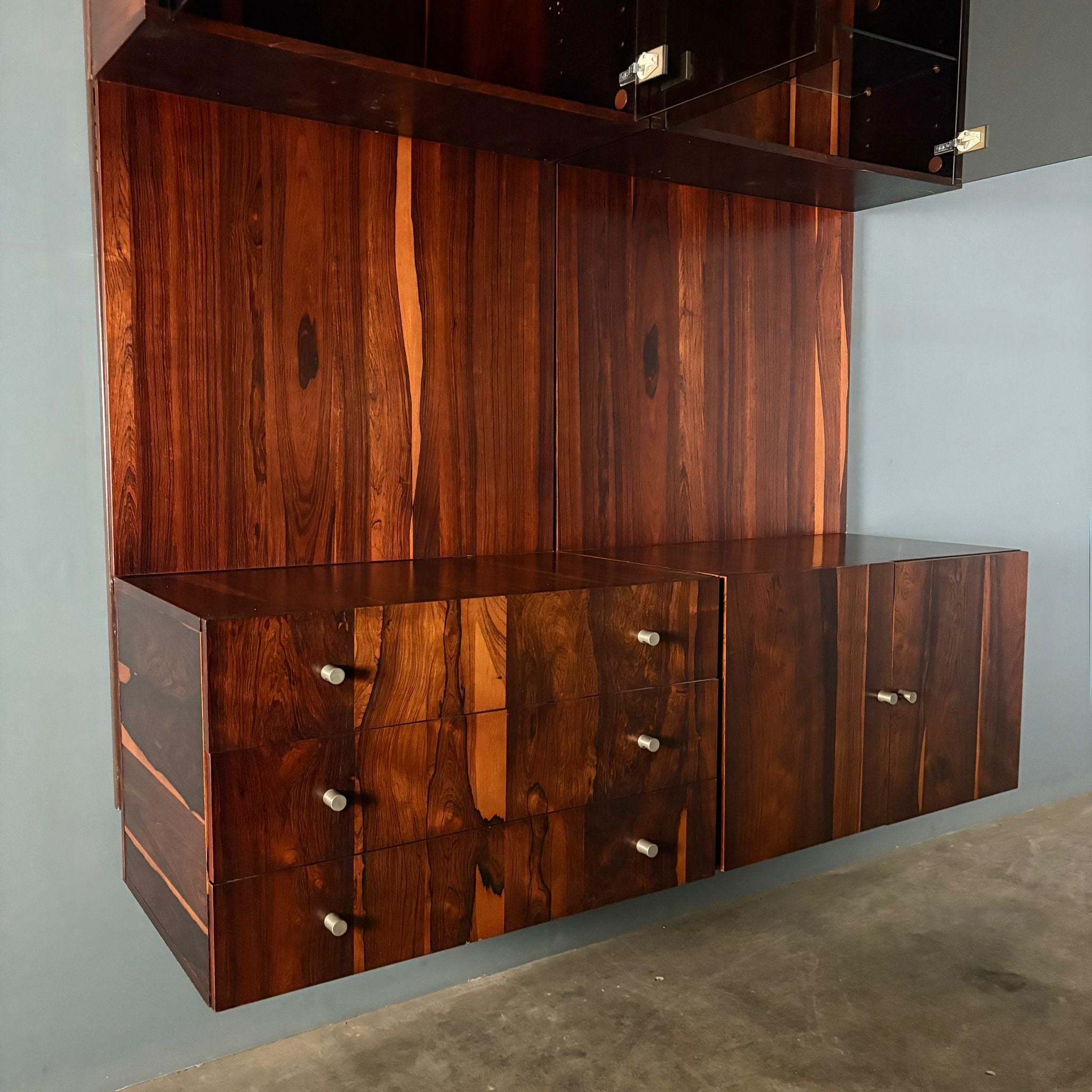 Pieff Rosewood Modular Wall Shelving Units Mid Century Vintage Retro MCM
