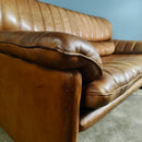 SOLD De Sede DS-86 Two Seater Brown Leather Sofa Mid Century Vintage Retro MCM