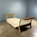 Mid Century Angraves Of Leicester Single Bed/Daybed Bamboo Cane & Rattan Vintage Retro MCM