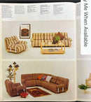 Mid Century G Plan Duo Modular Armchairs/Sofa Geometric Brown Chevron Pattern Vintage Retro MCM