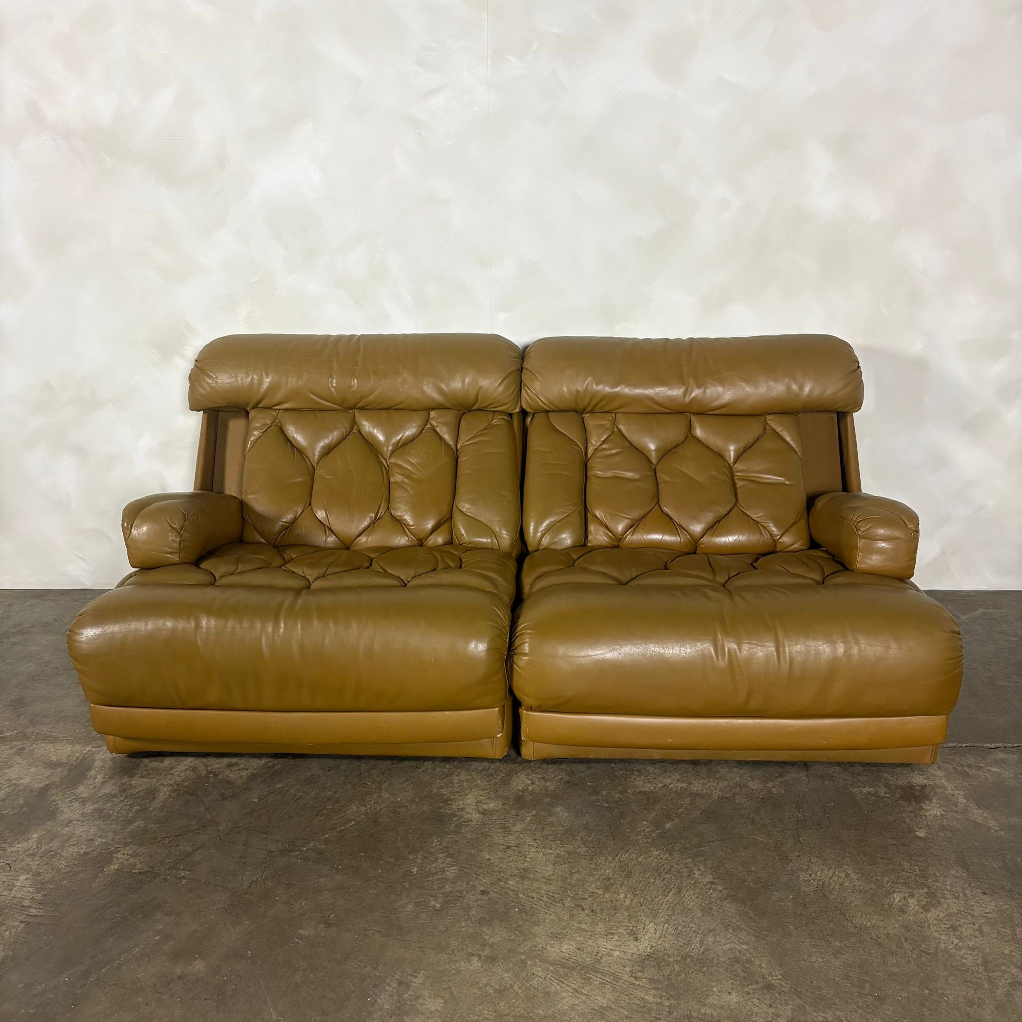 Tetrad Nucleus Leather Armchairs/Sofa Lounge Suite Mid Century Vintage Retro MCM