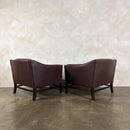 Pair Of Georg Thams Leather Armchairs Grant Møbelfabrik Denmark 1970s Mid Century Vintage Retro MCM