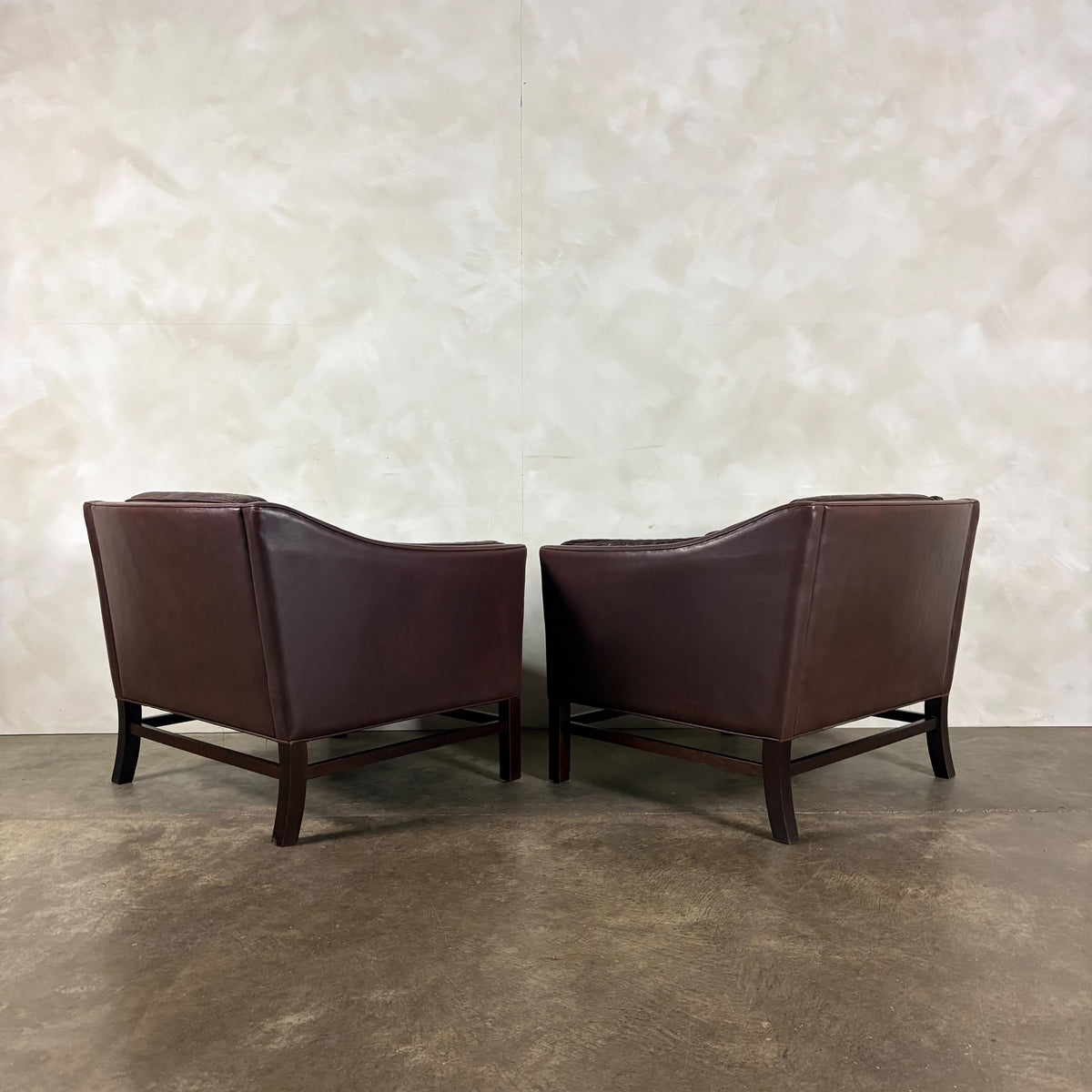 Pair Of Georg Thams Leather Armchairs Grant Møbelfabrik Denmark 1970s Mid Century Vintage Retro MCM
