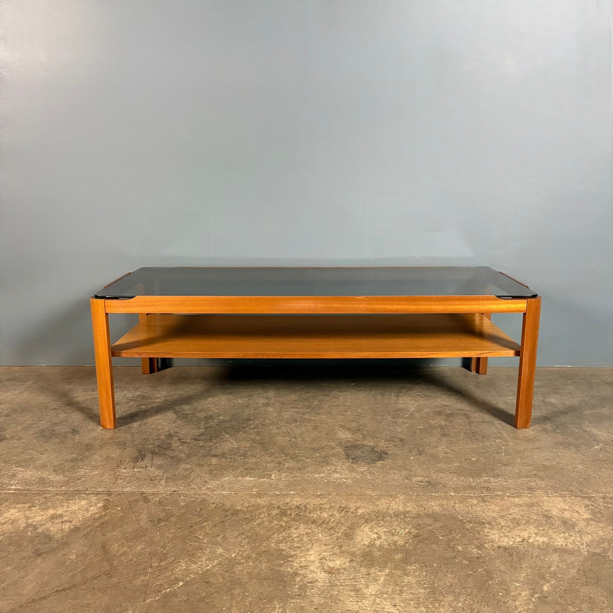 SOLD Myer Teak & Glass Rectangle Coffee Table Mid Century Vintage Retro MCM