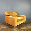 Light Yellow Mustard Gold Swivel Lounge Chair Mid Century Vintage Retro MCM