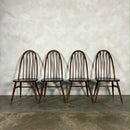 Set Of Four 1960s Ercol Quaker Windsor Dining Chairs Mid Century Vintage Retro MCM