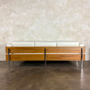 Mid Century White Leather Robin Day For Habitat Forum II Three Seater Sofa Vintage Retro MCM
