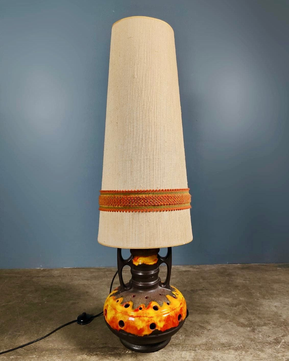 West German Fat Lava Floor Lamp Mid Century Vintage Retro MCM