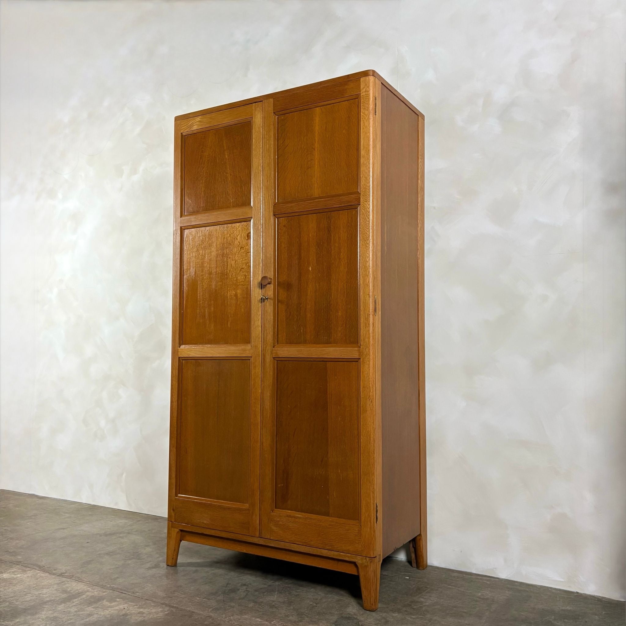 SOLD Pair Of Matching Wardrobes Oak Heals Gordon Russell Style Mid Century Vintage Retro MCM
