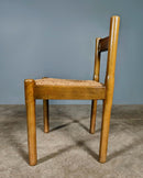 SOLD Pair Of Carimate Brown Rush & Beech Dining Chairs By Vico Magistretti For Cassina Mid Century Vintage Retro MCM