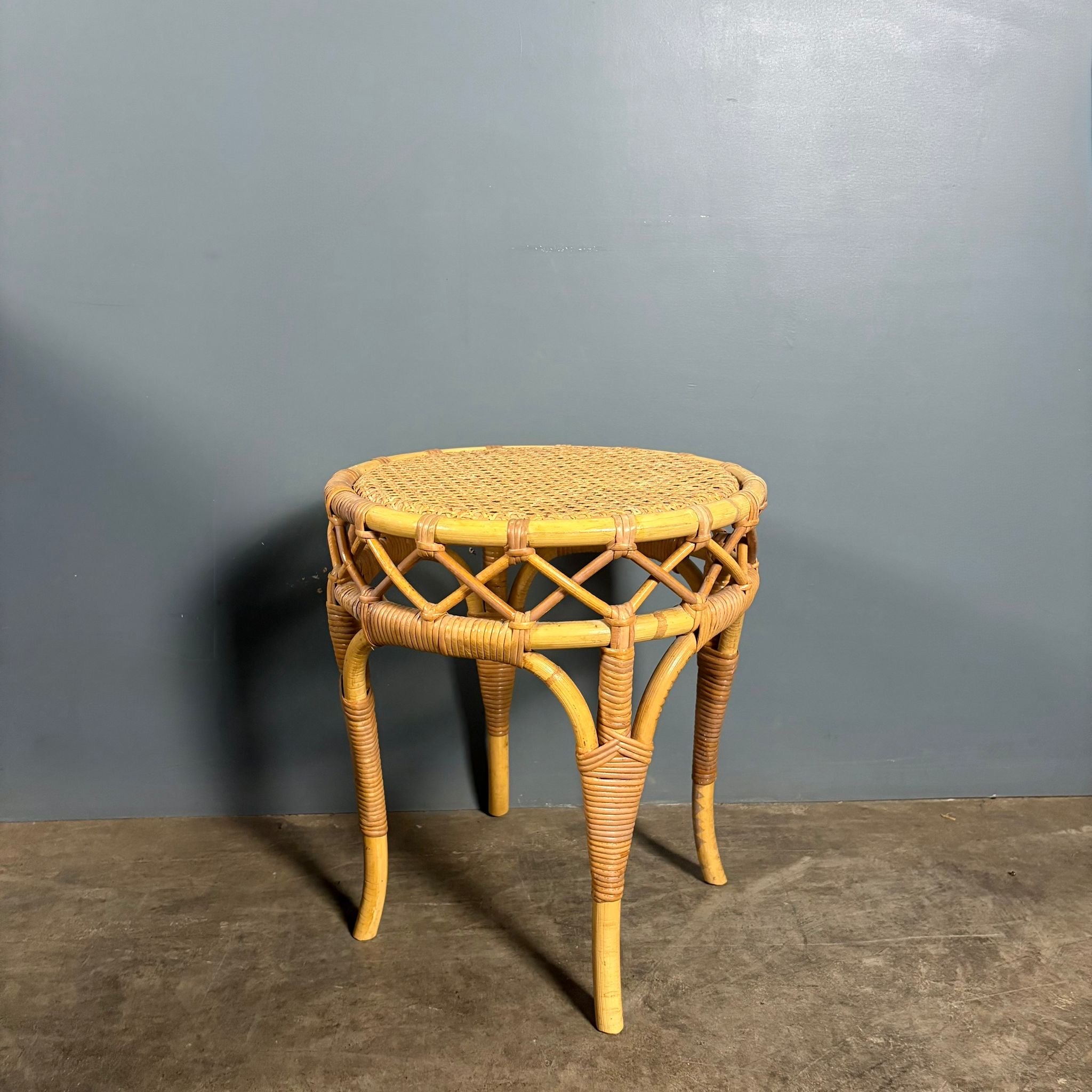 Mid Century Angraves Of Leicester Dressing Table/Desk & Stool Bamboo Cane & Rattan Vintage Retro MCM