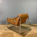 Mid Century Pieff Beta Tan Brown Leather Lounge Chair Vintage Retro MCM