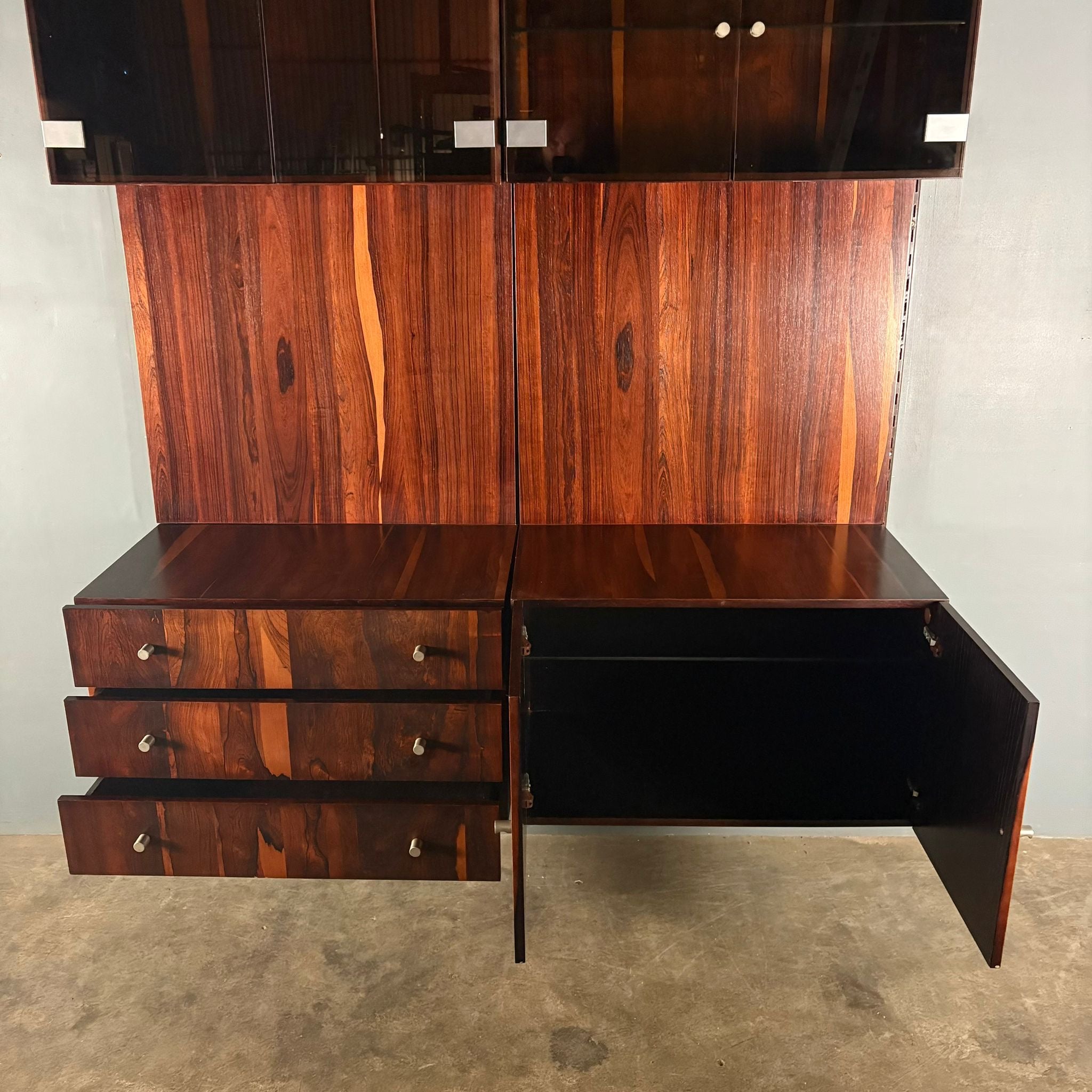 Pieff Rosewood Modular Wall Shelving Units Mid Century Vintage Retro MCM