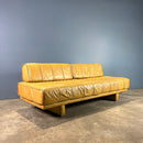 SOLD De Sede DS80 Style Sofa Bed/Daybed Mustard Yellow Leather Mid Century Vintage Retro MCM
