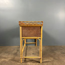 Mid Century Angraves Of Leicester Dressing Table/Desk & Stool Bamboo Cane & Rattan Vintage Retro MCM