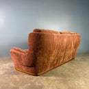 Mid Century Brown Three Seater Sofa Englender Vintage Retro MCM
