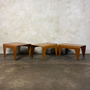Marcel Breuer For Isokon Set Of Three Bent Beech Plywood Nesting Tables 1960s Mid Century Vintage Retro MCM