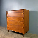 SOLD Mid Century Teak Chest Of Drawers/Tall Boy By Meredew Vintage Retro MCM