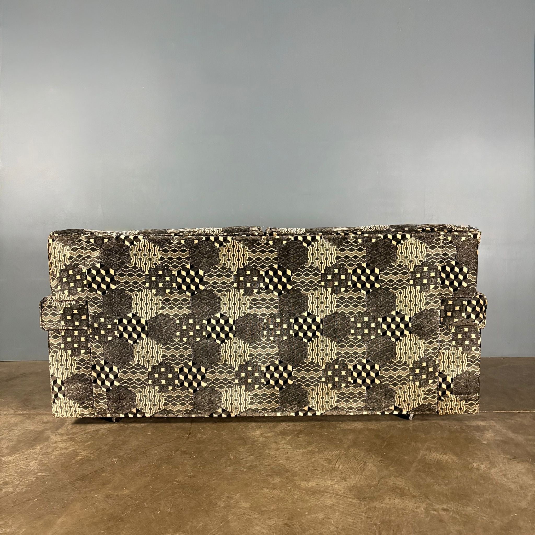 Mid Century Everest Geometric Two Seater Sofa Vintage Retro MCM