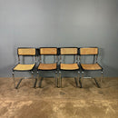 SOLD Four Black Cane Rattan Marcel Breuer B32 Cesca Dining Chairs Mid Century Vintage Retro MCM Set 1