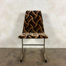 Four Mid Century Pieff Lisse Chrome Geometric Dining Chairs Vintage Retro MCM