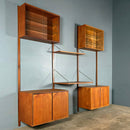 Mid Century Poul Cadovius Royal System Cado Large Teak Wall Unit Vintage Retro MCM Set 2