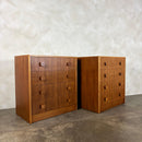 Pair Of Herbert E Gibbs Tall Boy/Chest Of Drawers Mid Century Vintage Retro MCM