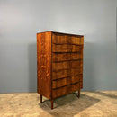 SOLD Rosewood Danish Tall Boy/Chest Of Drawers Mid Century Vintage Retro MCM