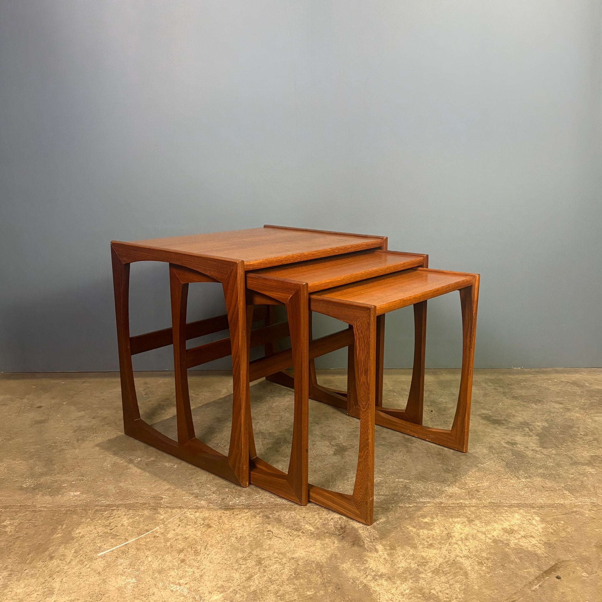 G Plan Quadrille Teak Nest Of Tables Mid Century Vintage Retro MCM