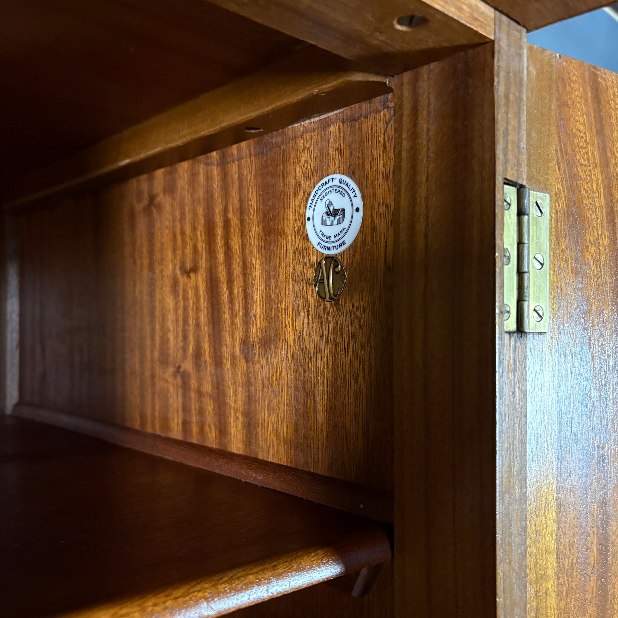 SOLD Alfred Cox Walnut Wardrobe Mid Century Vintage Retro MCM