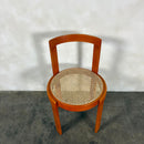 Mid Century Orange & Cane Bruno Rey Style Dining Chair Vintage Retro MCM