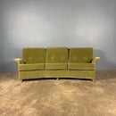 Mid Century G Plan Tulip Three Seater Sofa & Armchair Green Velvet Vintage Retro MCM