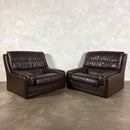 Mid Century Large Brown Leather Armchair Gimson & Slater Vintage Retro MCM