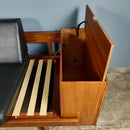 Guy Rogers 1970s Sofa Bed Mid Century Teak Black Vintage Retro MCM