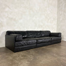 Four De Sede DS-76 Black Leather 1972 Sofa/Chairs Sofa Beds Mid Century Vintage Retro MCM