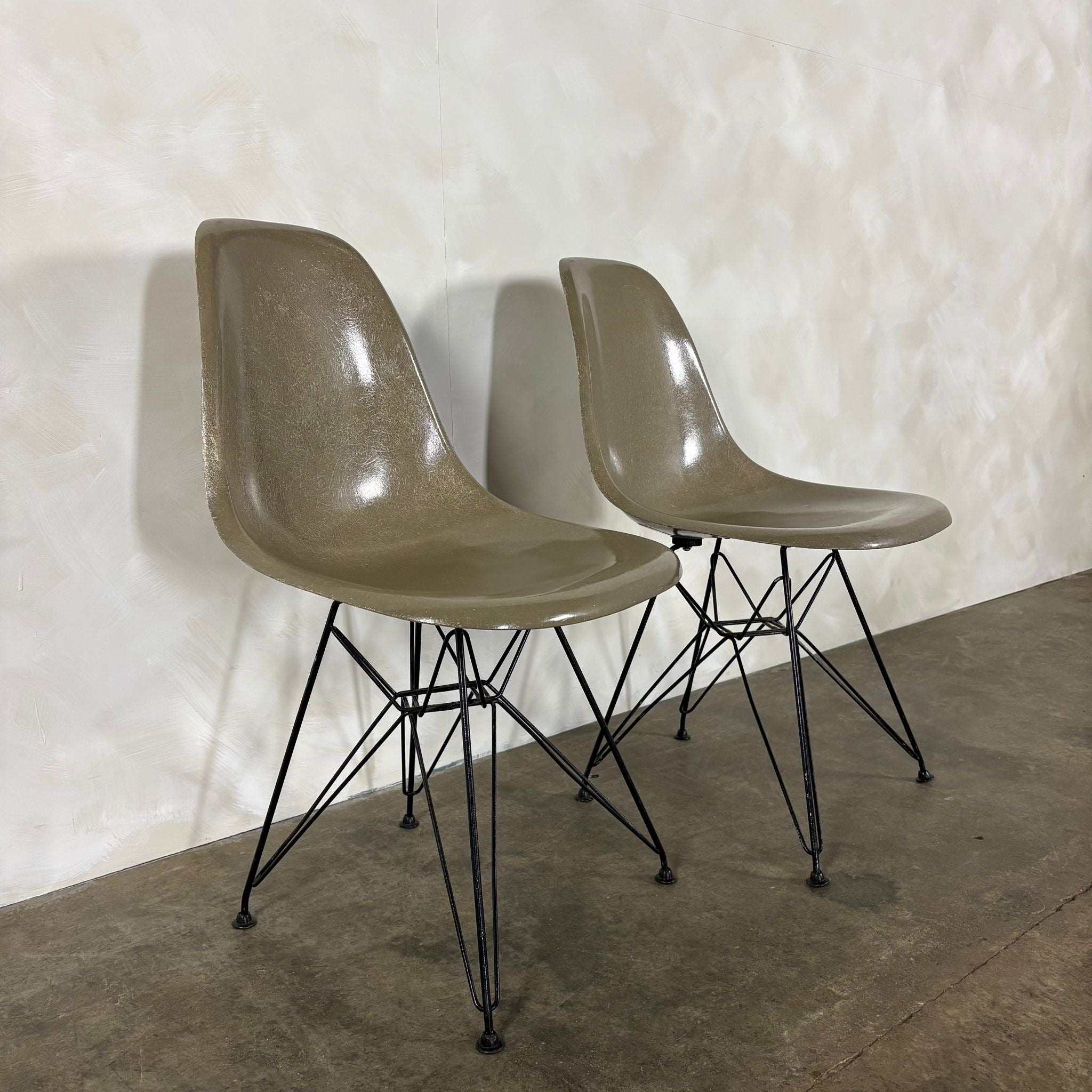 Pair Of DSR Dining Chairs Charles & Ray Eames 1960s Mid Century Vintage Retro MCM