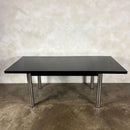 Six Black Marcel Breuer Cesca Bauhaus Dining Chairs With Matching Extending Dining Table Mid Century Vintage Retro MCM