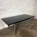 Six Black Marcel Breuer Cesca Bauhaus Dining Chairs With Matching Extending Dining Table Mid Century Vintage Retro MCM