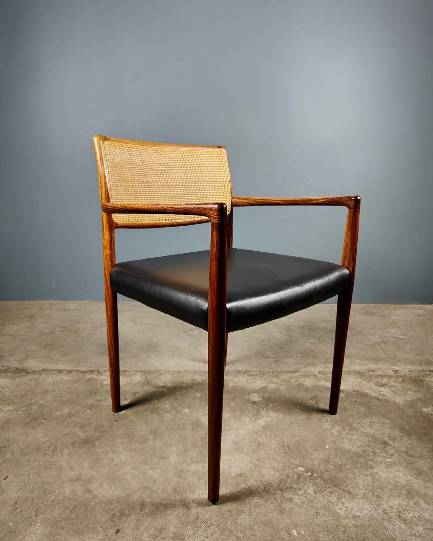 SOLD 8 x Model 80 Dining Chairs By Niels Møller From J.L Møllers Mid Century Vintage Retro