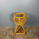 Tall Bamboo Cane Jardinière Planter Mid Century Vintage Retro MCM