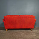 SOLD Orange Wool Swedish Two Seater Sofa Mid Century Vintage Retro MCM