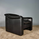 Mid Century Danish Black Leather Georg Thams Armchair Vintage Retro MCM